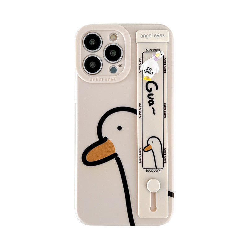 Accessories Cartoon Duck Wrist Strap for iPhone13promax Apple 14Plus Phone Case 11 Silicone 12 Women xs