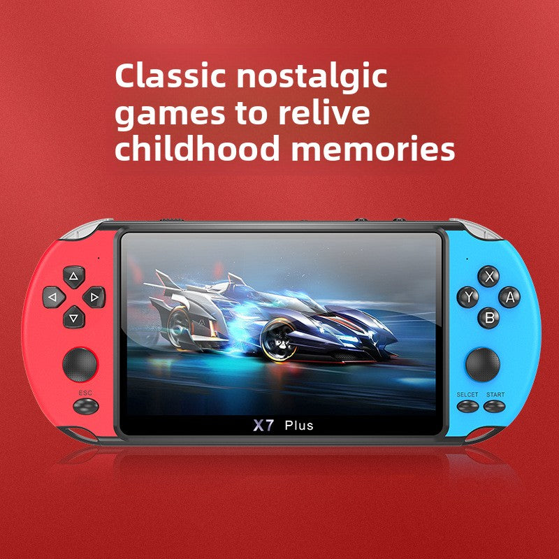 5.5" inch x7plus IPS HD Dual joystick 2000mAh rechargable gamepad games Handheld Game Player console retro nostalgic GBA handheld