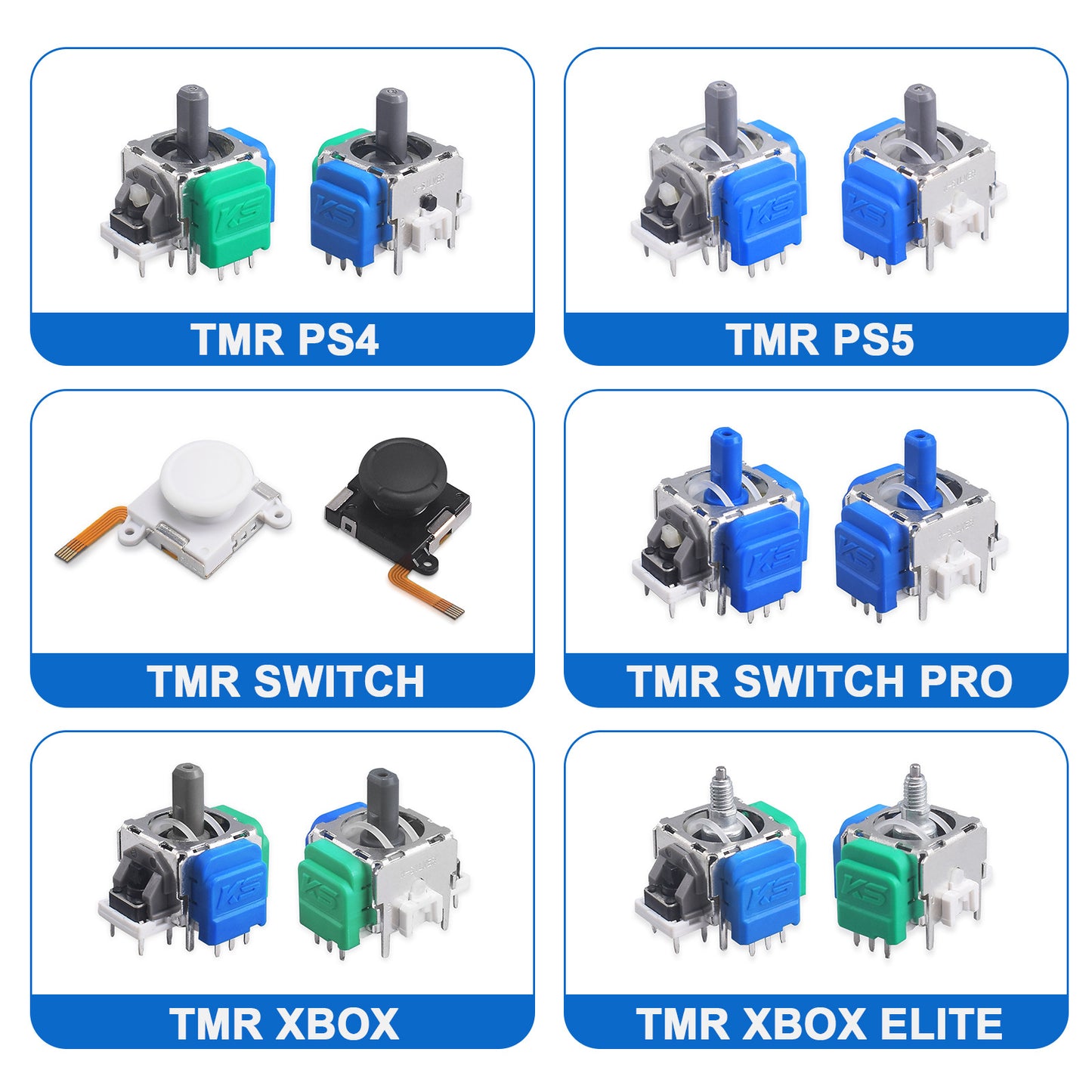 PS5 TMR Hall joystick for XBOX PS4 Switch TMR electromagnetic reluctance 3D joystick 10 packs