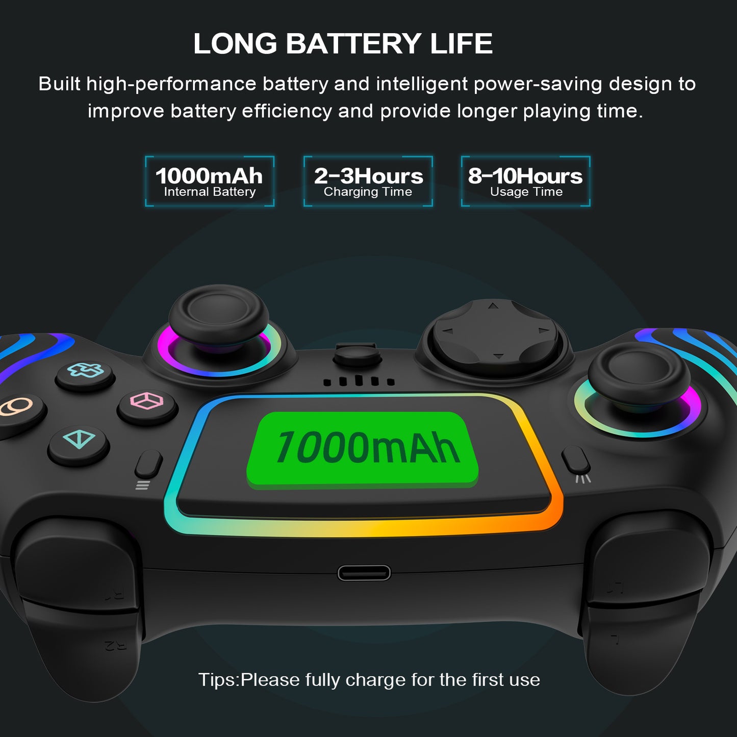 P5 wireless gamepad with colorful RGB light vibration continuous hair six-axis Switch computer handle SZ-5003G