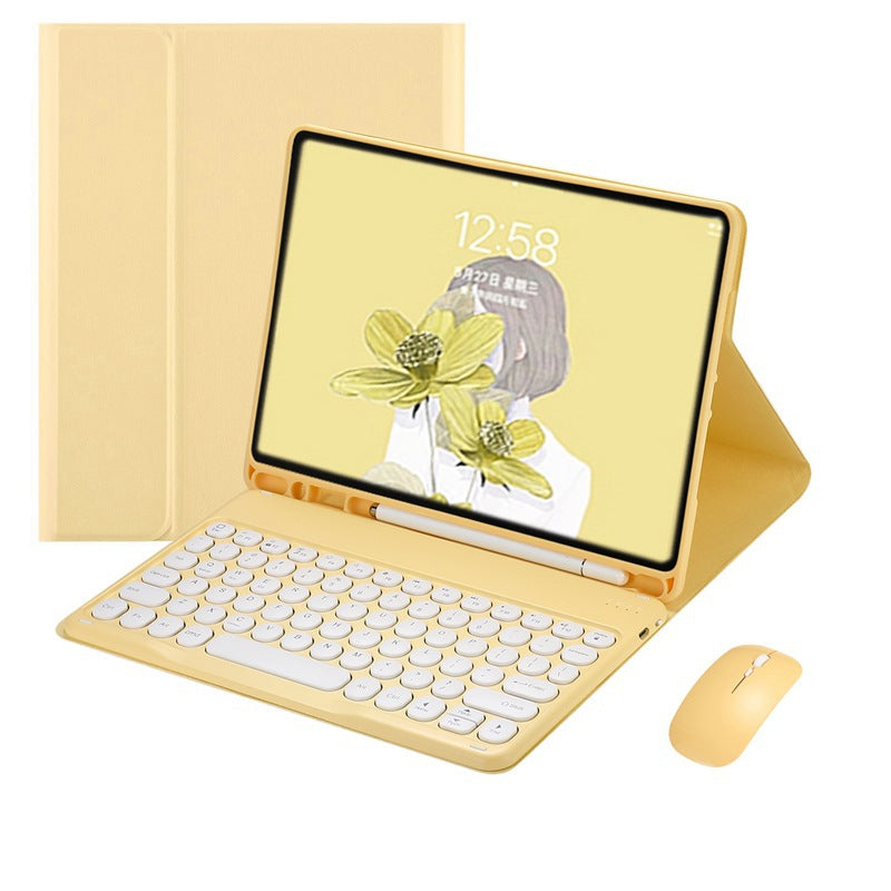 Applicable ipad10 Tablet Leather Case Bluetooth Keyboard Air4 Mouse 5 Set 10.2 Pen Slot Pro11 Protective Accessories