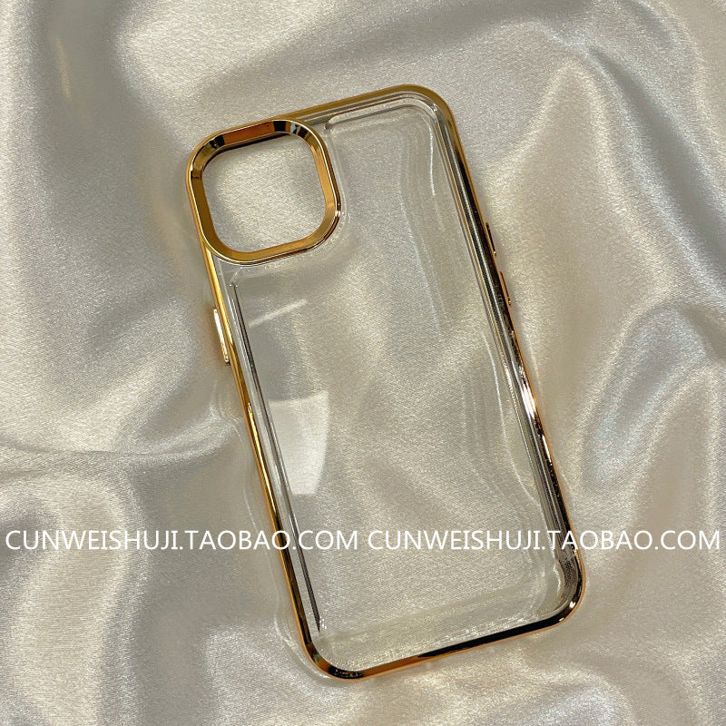 Accessories (Shipping fee not included) Electroplating frame for iphone13promax Apple 14promax mobile phone case 11 transparent xr male 12