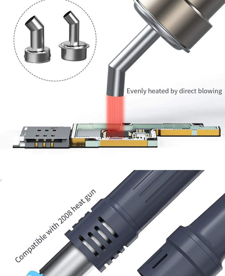 Universal air nozzle 861/2008/850 Elbow Oblique mouth Straight mouth Straight wind Round air gun nozzle Mobile phone special air gun nozzle Phone Repair tools