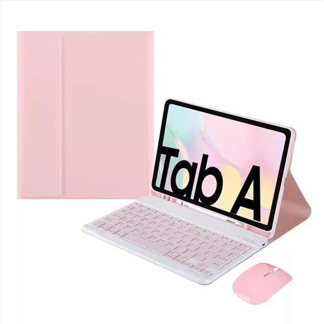 Applicable to ipad10.2 tablet leather case air5 keyboard mouse set Pro11 removable protective case with pen slot protective Accessories