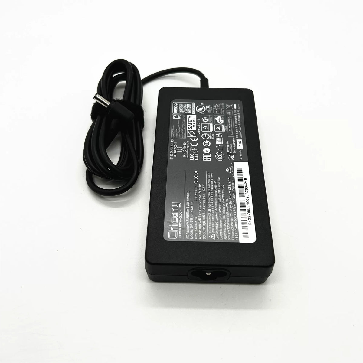 Genuine New Chicony A17-120P2A 120W 20V 6A AC Adapter Charger for MSI ASUS ZenBook Flip VivoBook Pro Q537FD UX534FT K570 Q546FD Q547FD MSI GF63 Thin Cyborg 14 15 A12VF A13UCX GF75 ADP-120VH B ADP-120CH B ADP-120CD B MSI laptop repair parts