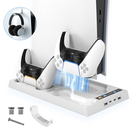 PS5 host bracket Cooling fan handle Double charging PS5 host radiator handle Seat charging host bracket