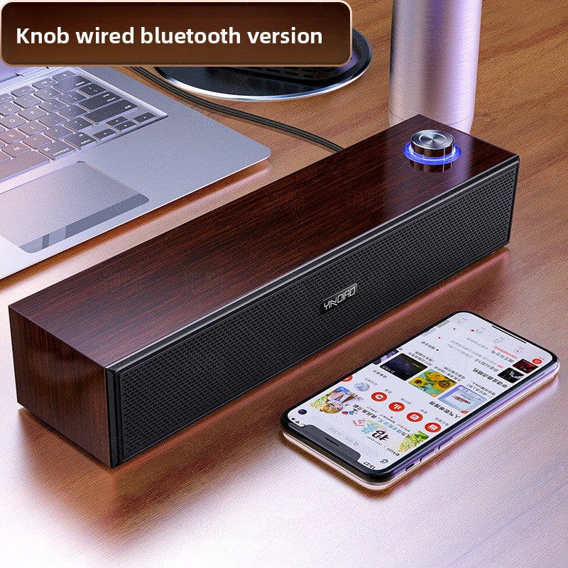 Silver Diao A36 Wood Bluetooth Audio USB Smart Computer Speaker Subwoofer