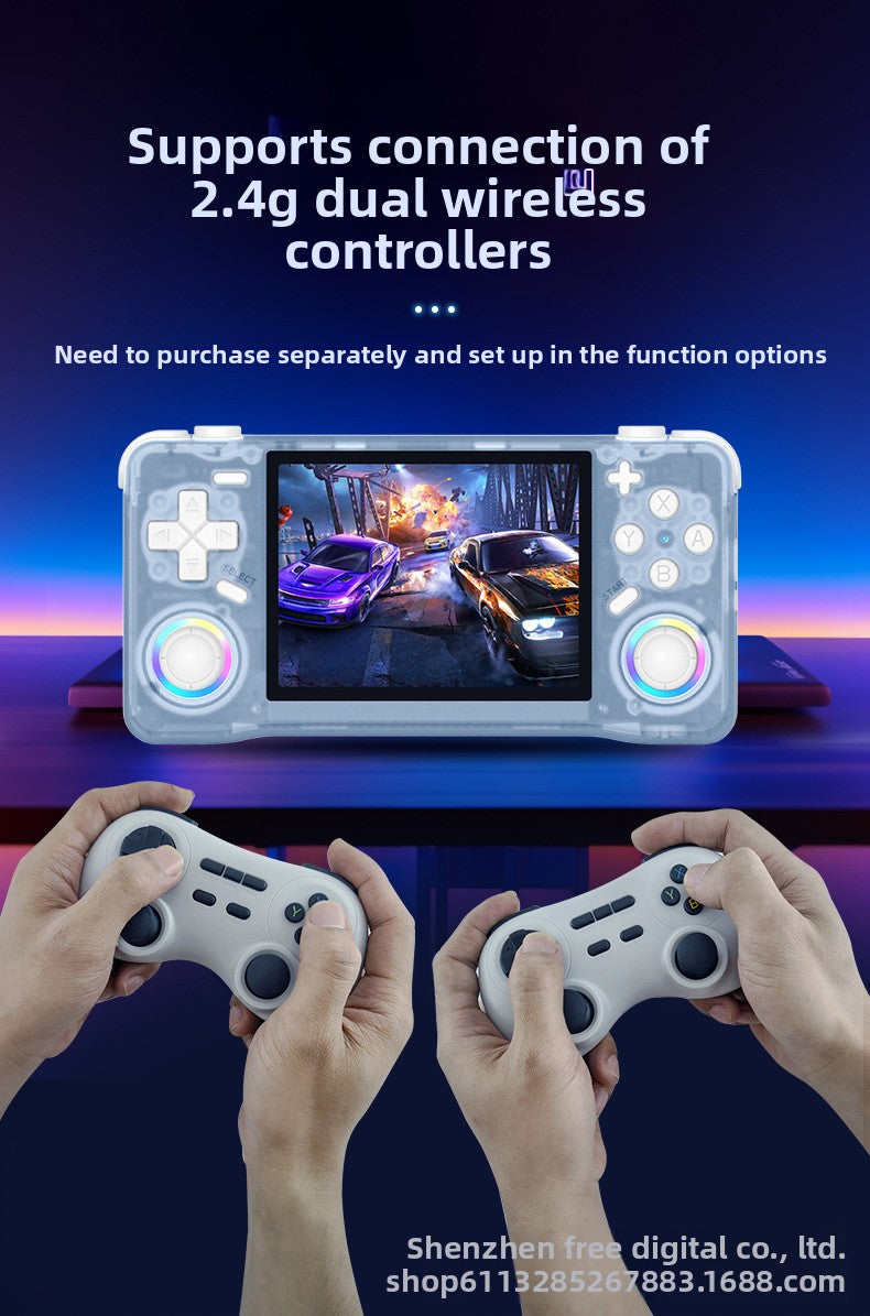 3.5" inch XF35H IPS HD WIFI Online match fight Linux Dual 3D joysticks RGB 4000mAh rechargable supporting 2.4G wireless Gamepad connected games Handheld  Player console