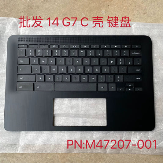 Upper case keyboard for  HP  Chromebook 14 G7 Palm Rest C Case Keyboard M47207-001  topcase palmrest keybooard