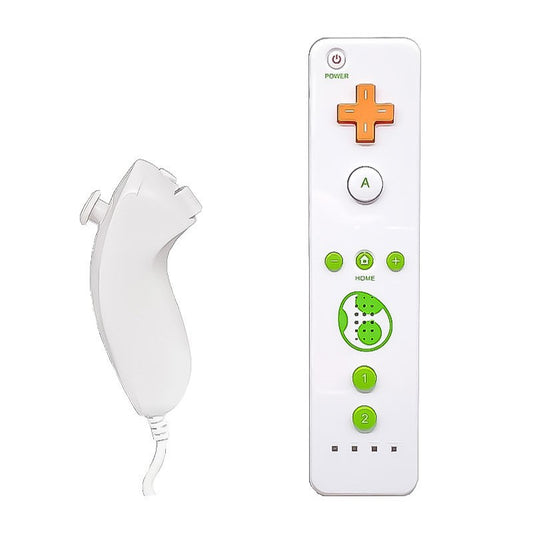 WII handle wii left and right handle built-in accelerator 2 in 1 left and right handle wii double medium white and green left and right naked