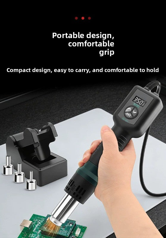 Portable digital brushless hot air gun high power dismantling and soldering table electronic main board repair hot air solder gun repair tools