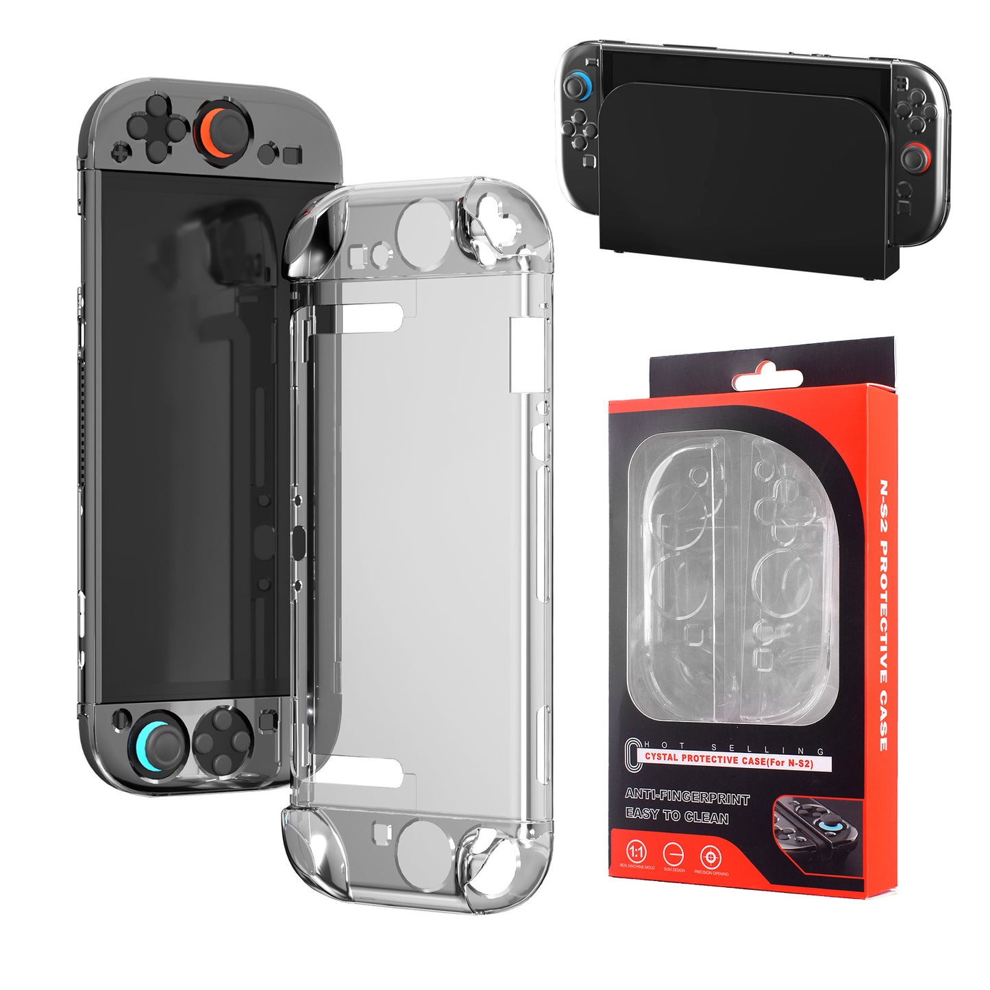 SWITCH 2 crystal case for Nintendo Switch 2 host protective case split transparent protective case