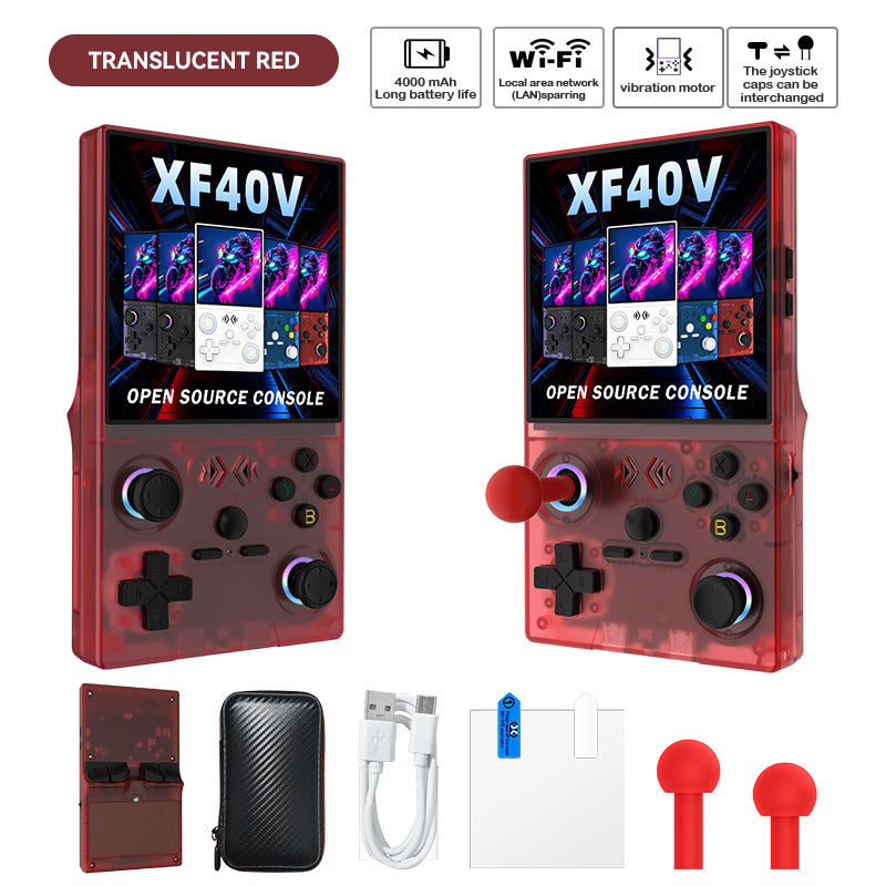 4.0 4" inch XF40V IPS HD Linux wifi 3D big joysticks RGB 4000mAh  rechargable PSP games Handheld  Player console