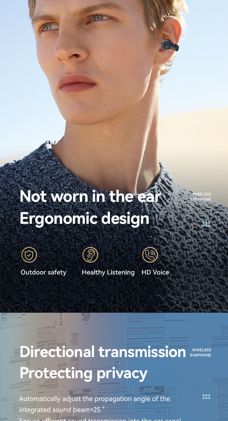 Accessories Customized M47 ear clip type bone conduction Bluetooth headset Non-in-ear sports digital long battery life headset