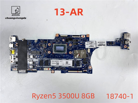 (Shipping fee not include)HP/ for惠普 motherboard system board 13-AR L53450-601  Ryzen5 3500U 8GB  GM 18740-1