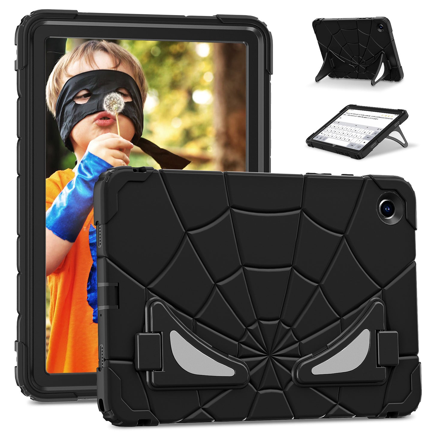 Applicable Samsung TAB A9 PLUS protective case Spider-Man A9 silicone A8 X200 bracket Children's anti-drop case protective Accessories