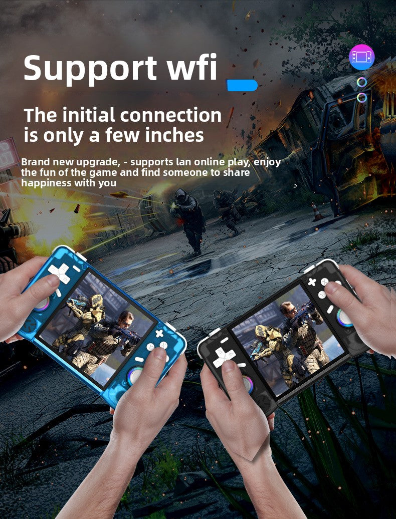 4" inch XF40H IPS HD RGB display WIFI Online match fight Linux Dual 3D joysticks RGB 4000mAh  rechargable supporting 2.4G wireless Gamepad connected games Handheld Game Player console