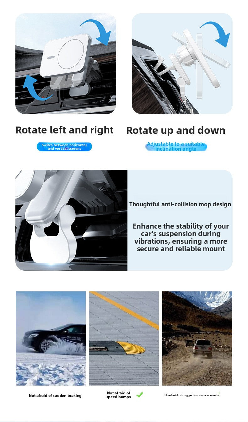 Car magnetic wireless charger 15W magsafe fast charging  for Apple iPhone14 mobile phone charger