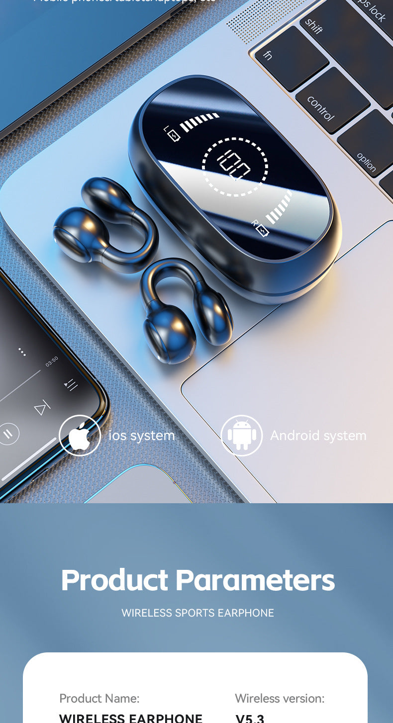 Accessories Customized M47 ear clip type bone conduction Bluetooth headset Non-in-ear sports digital long battery life headset