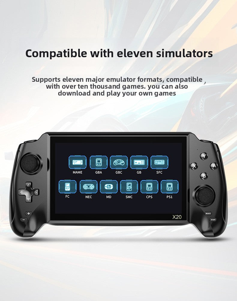 7" inch X20 IPS HD Dual joystick psp 4500mAh rechargable 2.4G Support wireless gamepad Linux games Handheld Game Player console GBA nostalgic retro NES game console FC