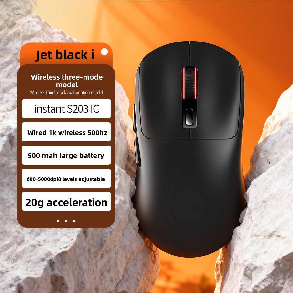 Silver Diao GI9 wireless three-mode lightweight Bluetooth mouse game e-sports desktop computer RGB wired