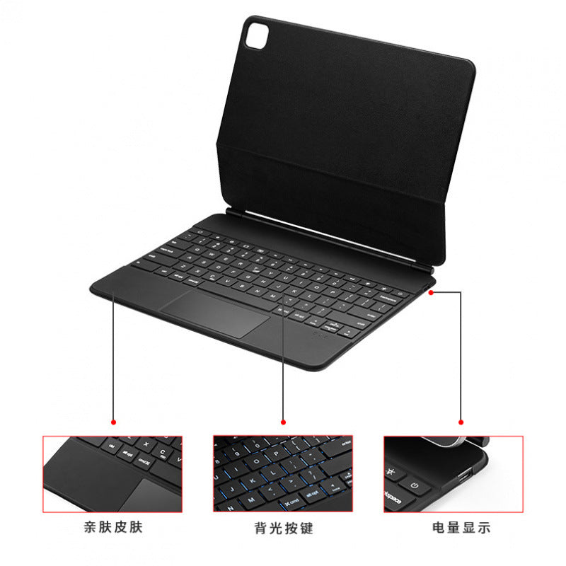 For iPad 10 Magic Keyboard Pro12.9 Air 5 Magnetic Bluetooth Touch Tablet Alloy Sheet protective Accessories