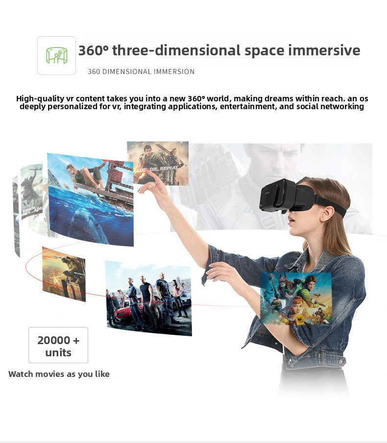 VR Thousand Magic VR Glasses G10 Virtual Reality Panoramic Large Screen Mobile Phone 3D Glasses