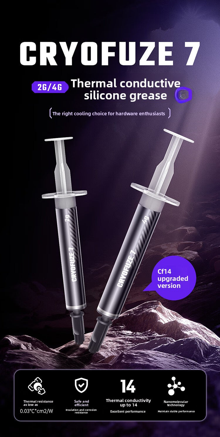 Coolermaster thermal paste CF14 silicone grease, notebook thermal paste heat dissipation glue, graphics card cpu silicone nano, beyond silver repair tools