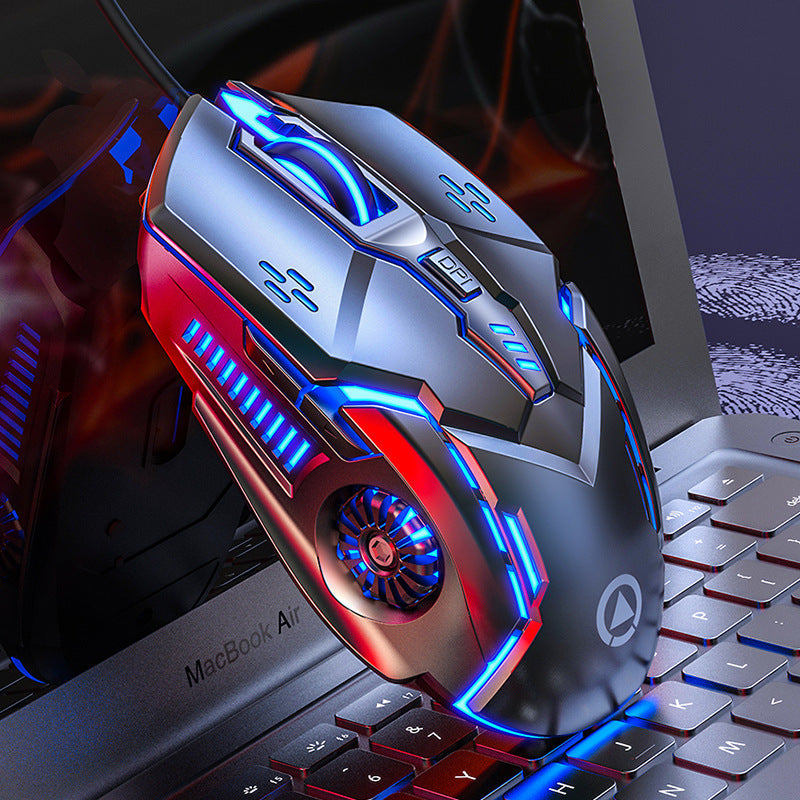 Silver engraving G5 wired mouse luminous game e-sports mechanical mute computer accessories