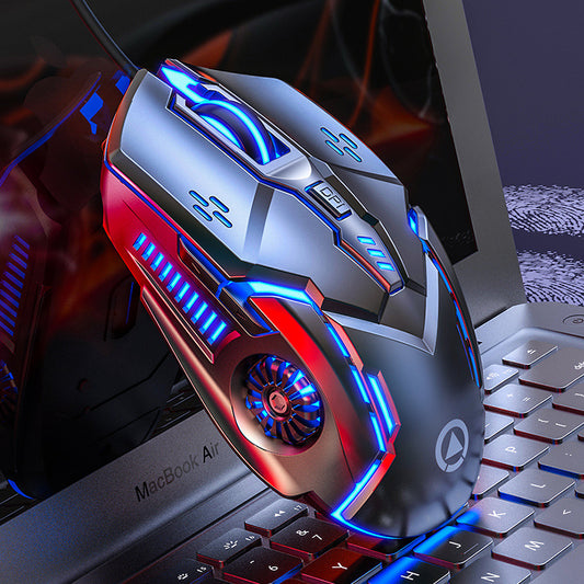 Silver engraving G5 wired mouse luminous game e-sports mechanical mute computer accessories
