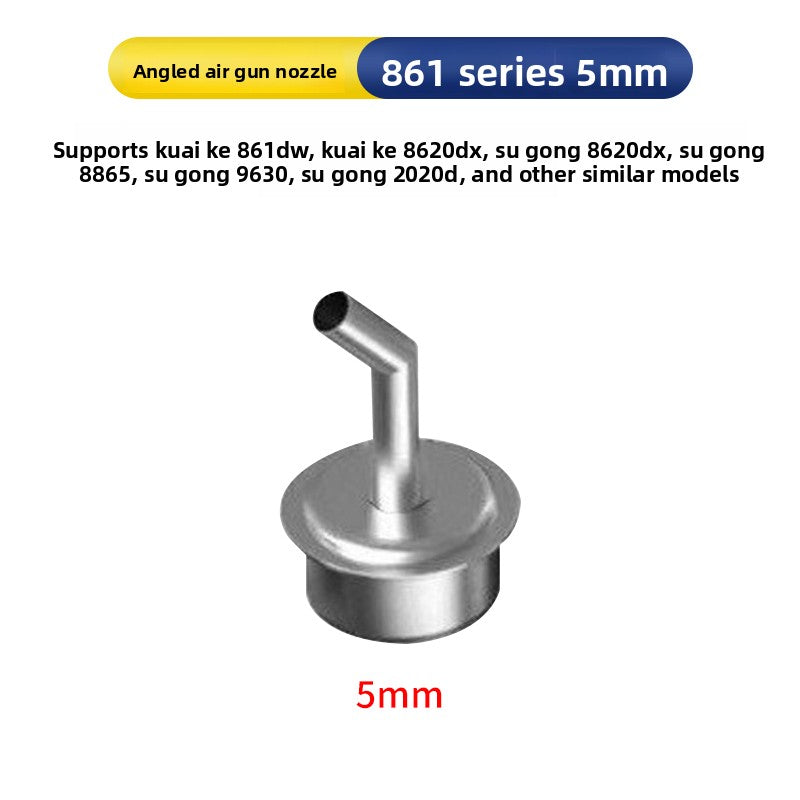 Universal air nozzle 861/2008/850 Elbow Oblique mouth Straight mouth Straight wind Round air gun nozzle Mobile phone special air gun nozzle Phone Repair tools