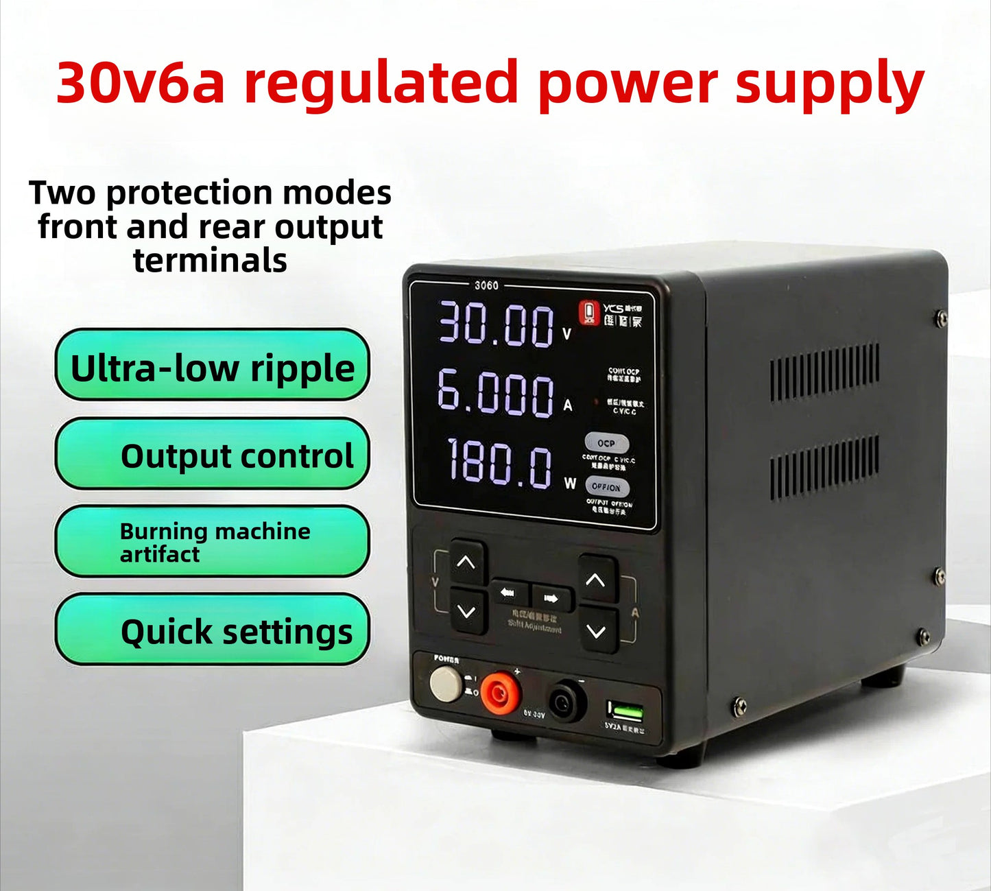 3060 regulated power supply 30V 6A180W high power mobile phone repair DC ammeter phone repair tools