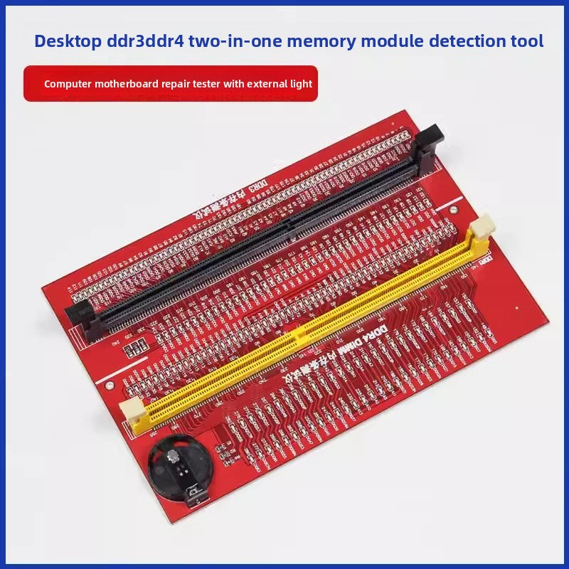 DDR3/DDR4/DDR5 memory stick repair and inspection tool notebook with light tester memory stick diagnostic card laptop repair tools