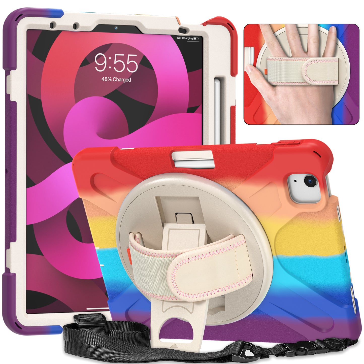 For iPad 10.9 Tablet Case Colorful iPad 10.2 Pirate King Anti-drop air5/4 Stand Case protective Accessories