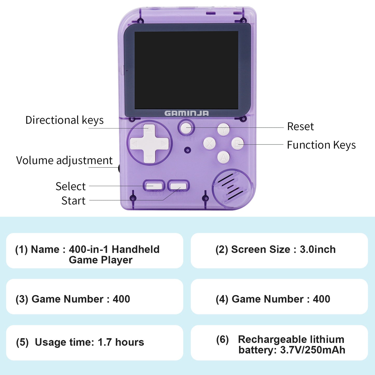 3.0 "inch HD handheld game console Mini game handheld classic retro nostalgic game console