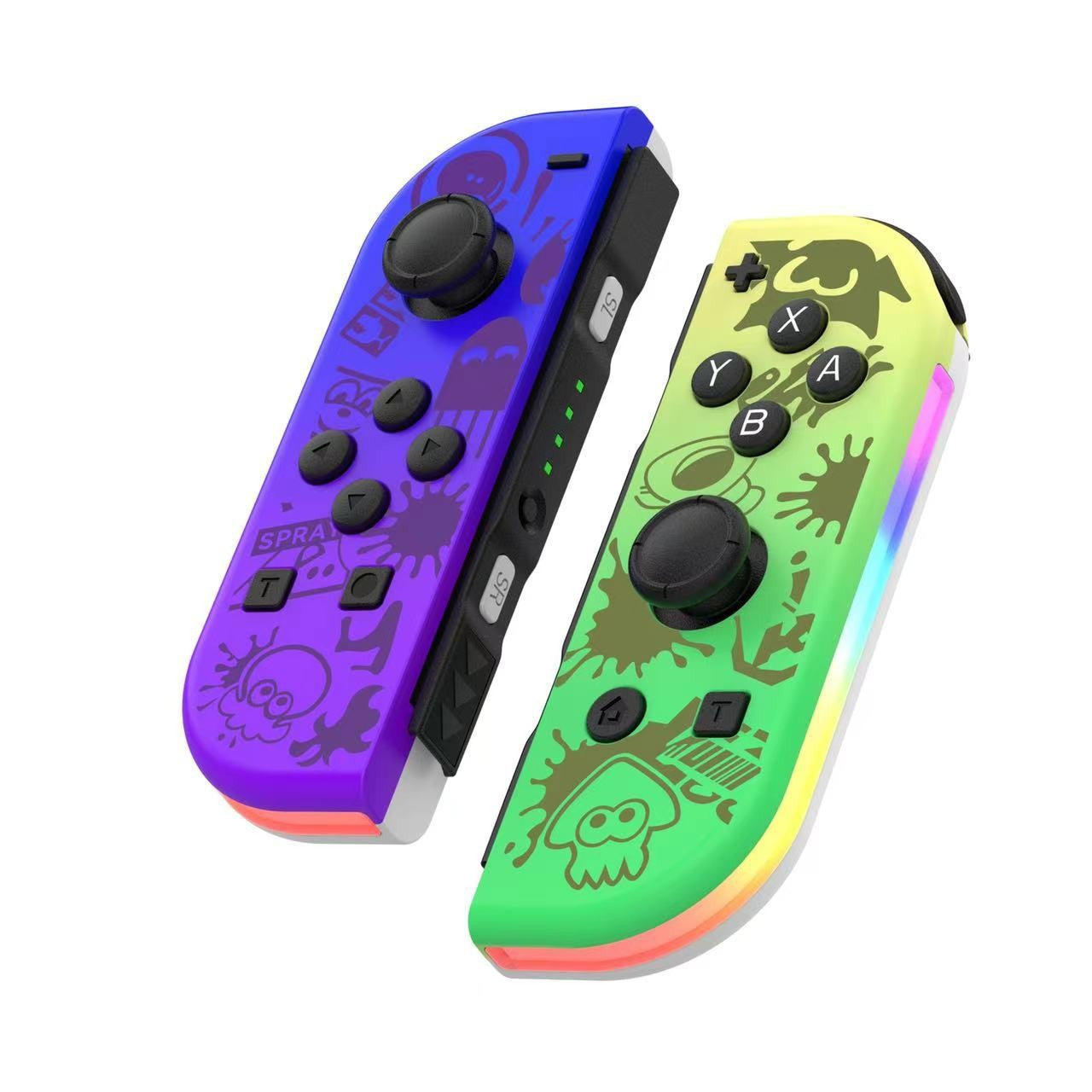 Switch joycon left and right gamepad colorful RGB light effect wake up 5.2 Bluetooth vibration somatosensory