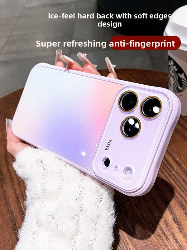 Gradual change airbag for iPhone 17promax mobile phone case New iPhone16 ice smudging large airbag four corners protective case 15pro with lens film all-inclusive case Phone accessories