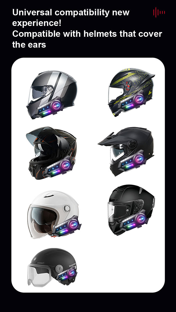 Riding Bluetooth waterproof noise reduction headset motorcycle helmet suitable for long-term use built-in microphone