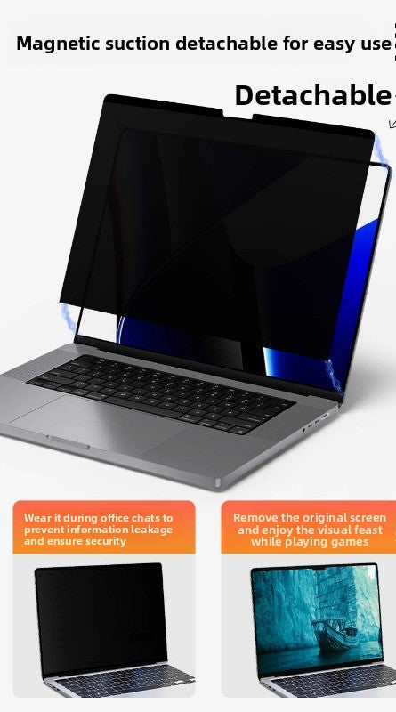 Magnetic anti-privacy film Removable protective film For MacBook Air Pro 11 "12" 13 "14" 15 "16" Neo A3404 A3426 A3427 A3428 A3429 A3449 A3448 A3434 A3403 A3186 A3402 A3401 A3112 A3185 A3114 A3241 A3113 A3240 Laptop accessories