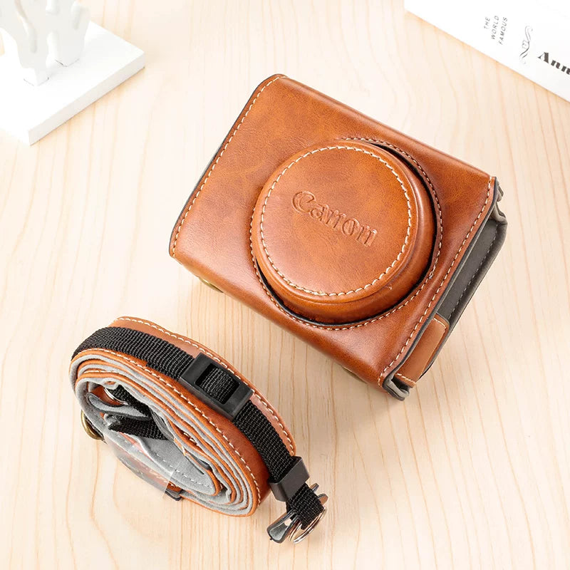 Suitable for Canon G7X3 Protective Case G7X2 Camera Case G11 G12G15/16 G1X2 Leather Case Camera Case Digital camera accessories