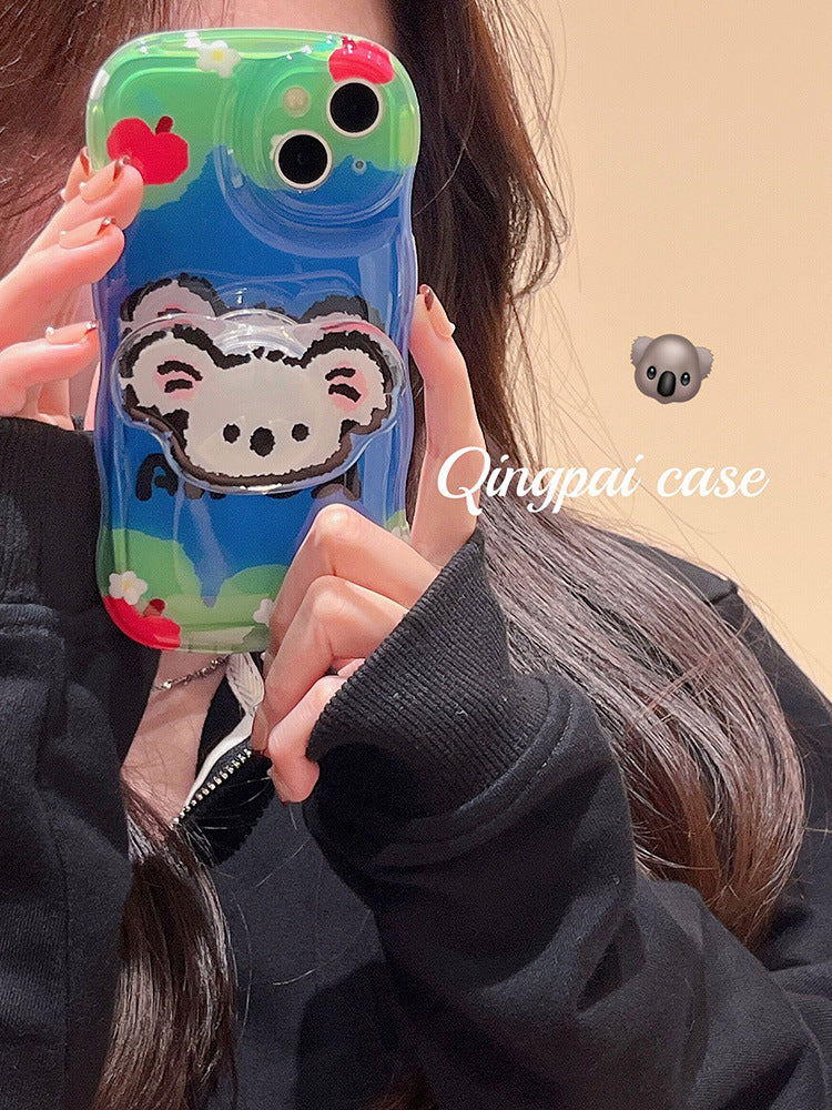 Accessories (Shipping fee not included) Korean koala bracket is suitable for iphone14 mobile phone case cute apple 13promax new 12 women 11 cartoon