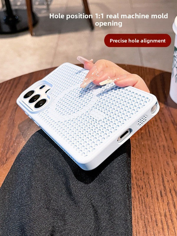 Heat dissipation magnetic suction for Samsung S26ultra mobile phone case New S26 + large area honeycomb mesh heat dissipation magnetic suction protective case S25ultra all-inclusive anti-drop male and female cases Phone accessories