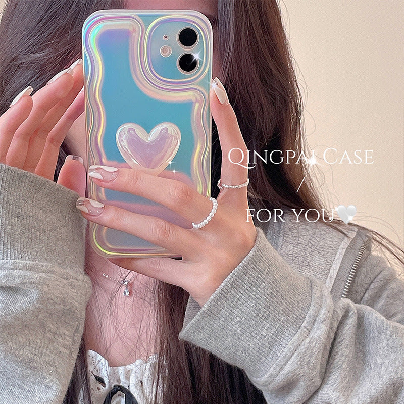 Accessories (Shipping fee not included) ins laser love for iphone14pro max new 13 apple 12 mobile phone case 11 Internet celebrity fairy