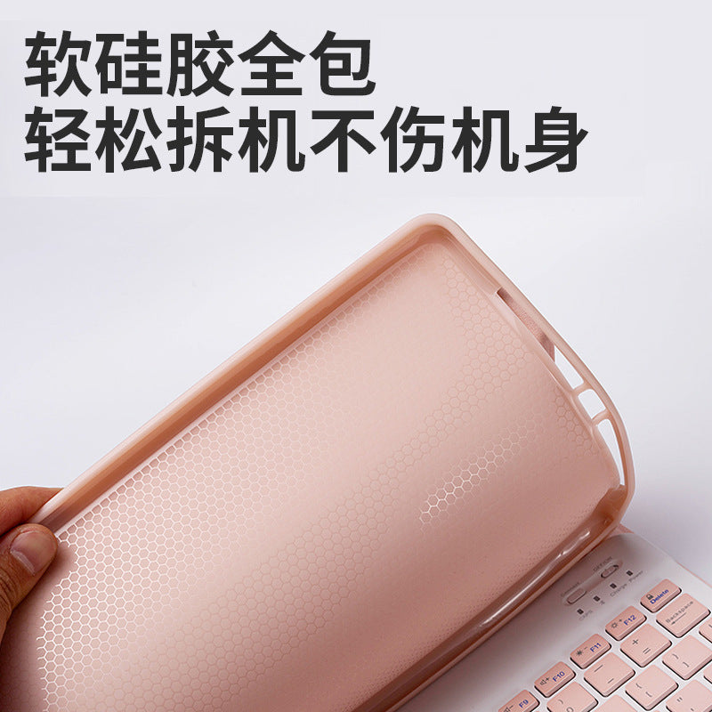 Applicable to ipad10.2 tablet leather case air5 keyboard mouse set Pro11 removable protective case with pen slot protective Accessories