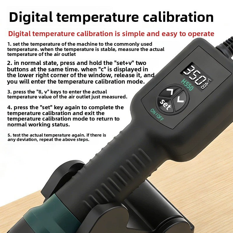 Portable digital brushless hot air gun high power dismantling and soldering table electronic main board repair hot air solder gun repair tools
