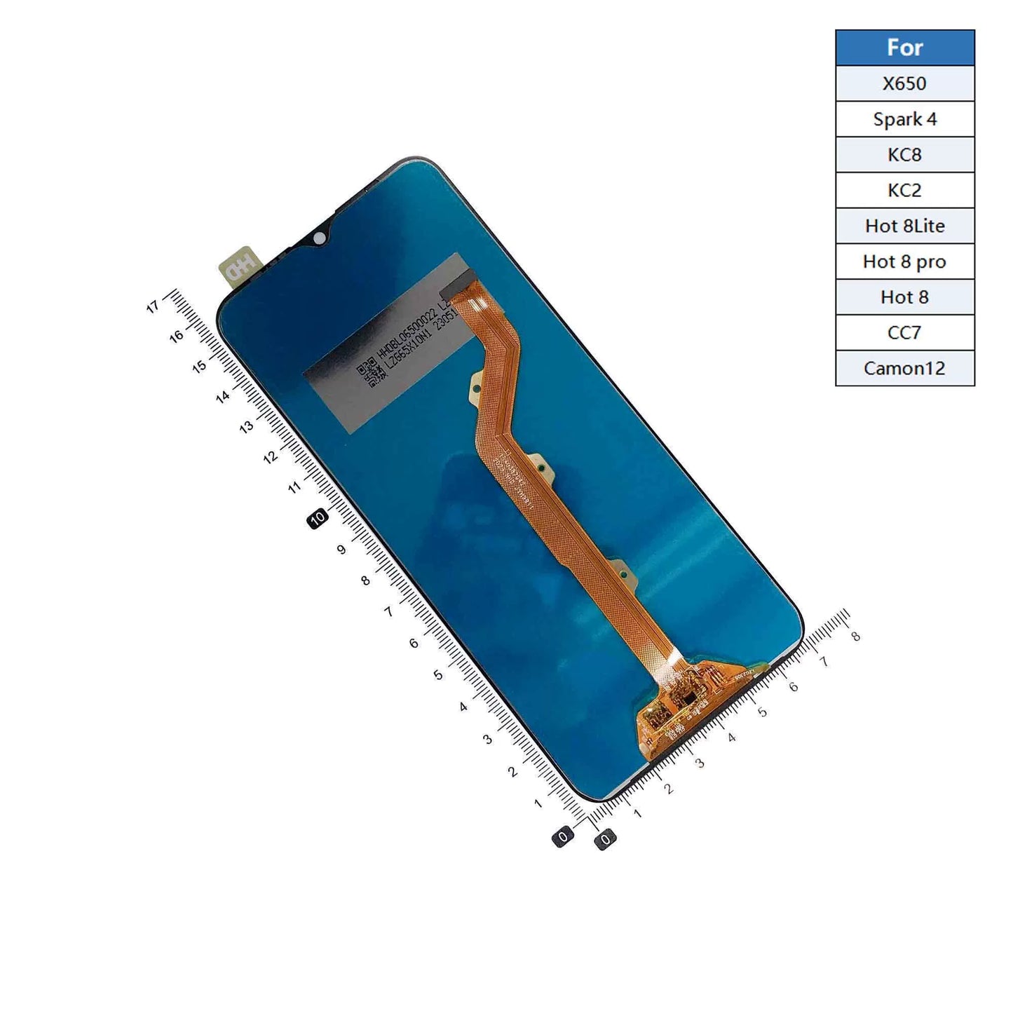 LCD Touch screen assembly for Tecno X650 KC8 KC2 X680 Hot 9Play X688 LE6