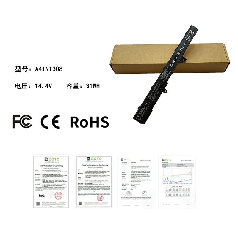 (Shipping fee not include)for  for ASUS  ASUS X451C X551 X551CA D550 A31N1319  battery A41N1308