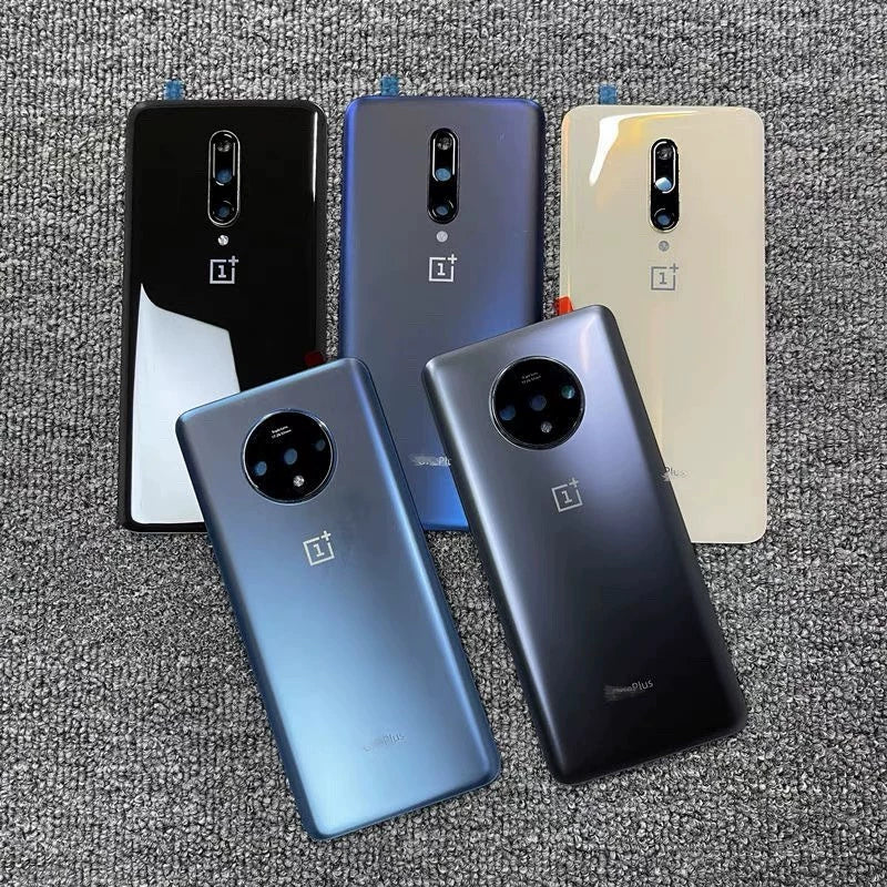AAA+ quality For OnePlu Back Battery Cover Door Rear Glass Oneplus 6 6T 7 7T 7Pro 7TPro Battery Cover  Case With Camera Lens OnePlus phone repair parts