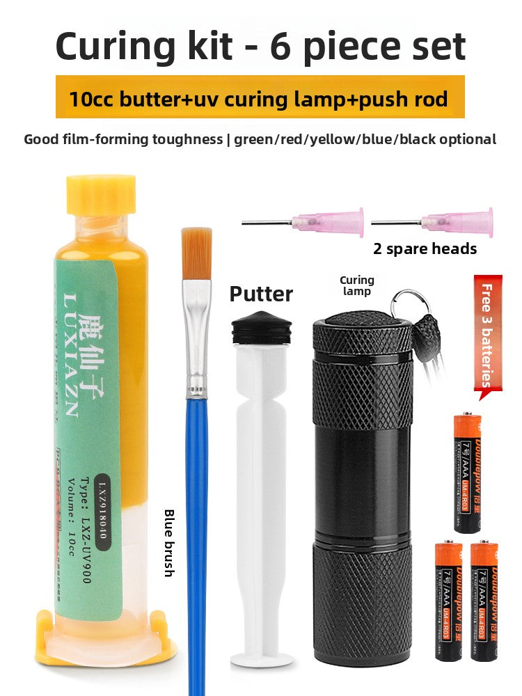 UV curing black oil for solder mask curing green oil solder mask blue oil black oil repair pcb circuit board insulating paint UV lamp Laptop Mobile Phone Repair tools