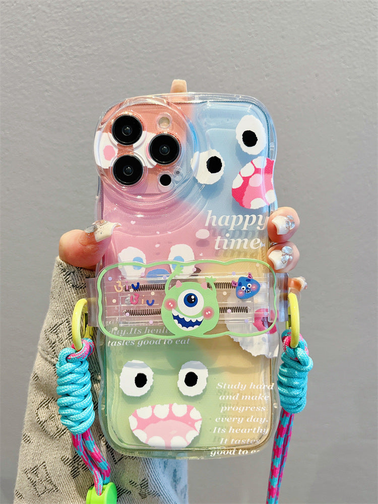 Accessories for Apple 14promax mobile phone case 13 color cartoon monster iphone14 new 12 high-end sense 11 women